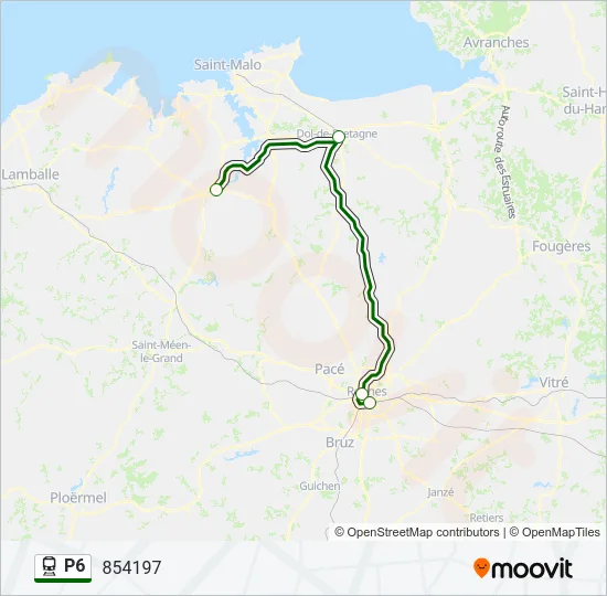 P6 Train Line Map