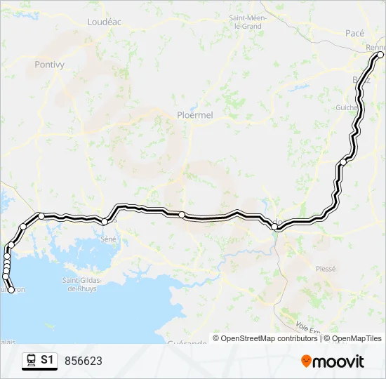 S1 Train Line Map