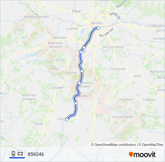 C2 Train Line Map