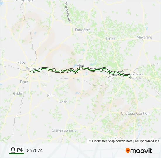 Mapa de P4 de tren