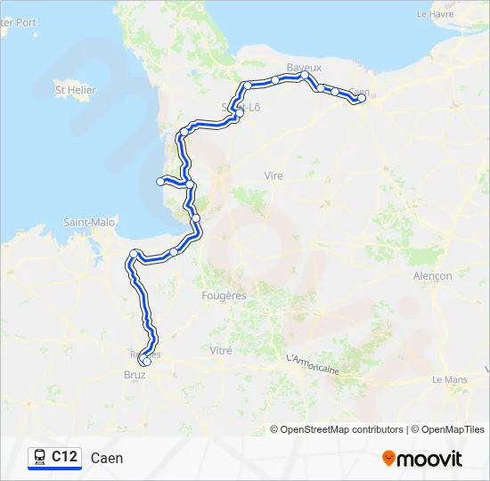 C12 Train Line Map