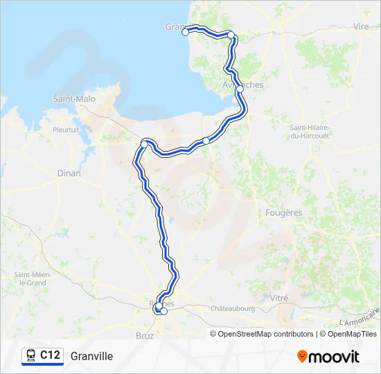 C12 Train Line Map