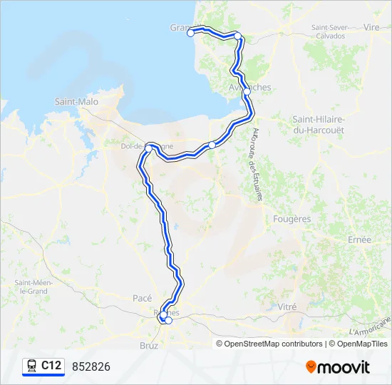 C12 Train Line Map