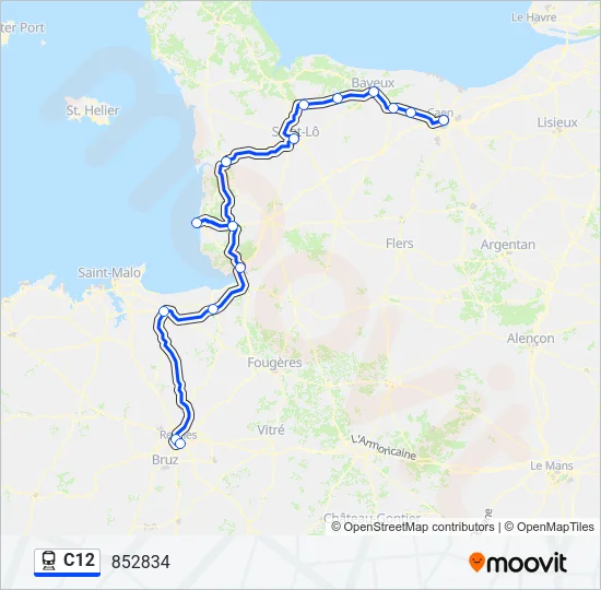 C12 Train Line Map