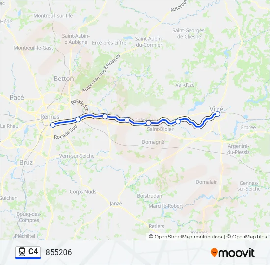 C4 Train Line Map