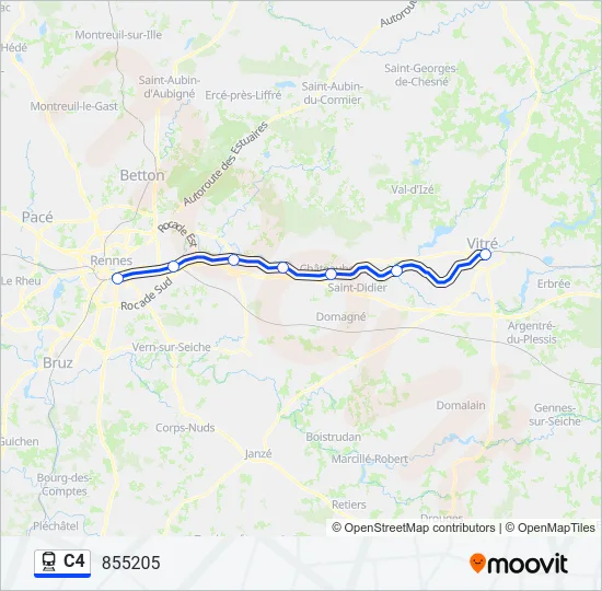 C4 Train Line Map
