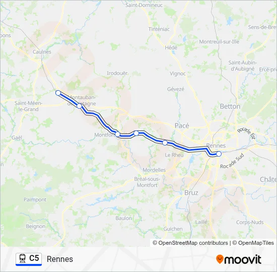 C5 Train Line Map