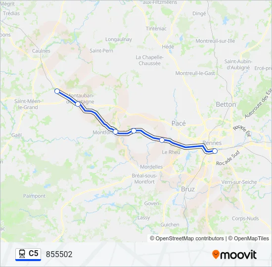 C5 Train Line Map