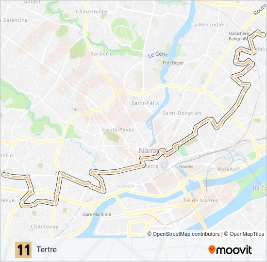 11 Bus Line Map