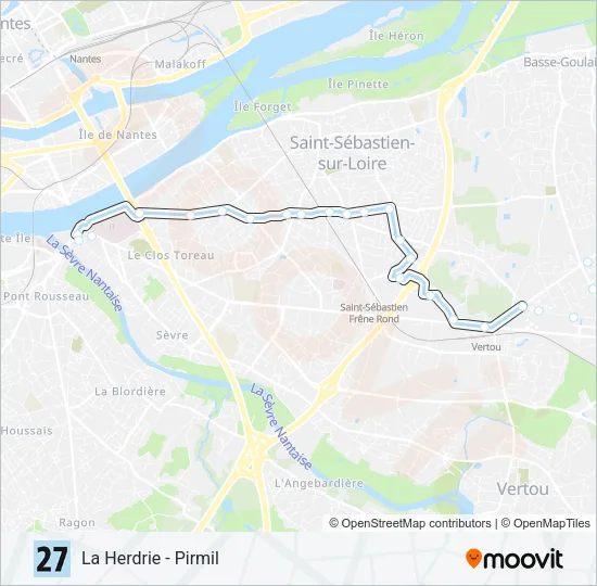 27 Bus Line Map