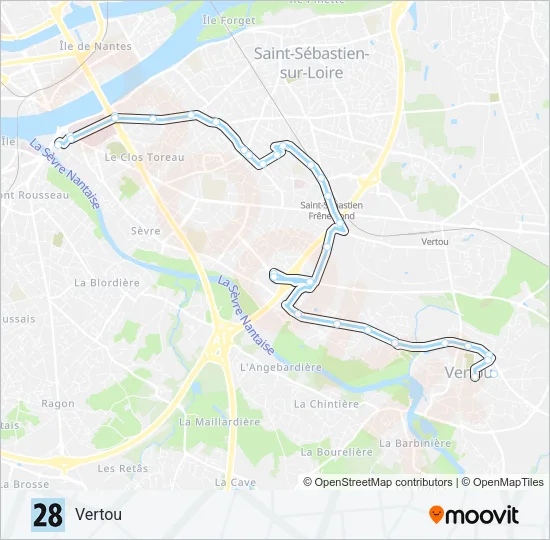 28 Bus Line Map