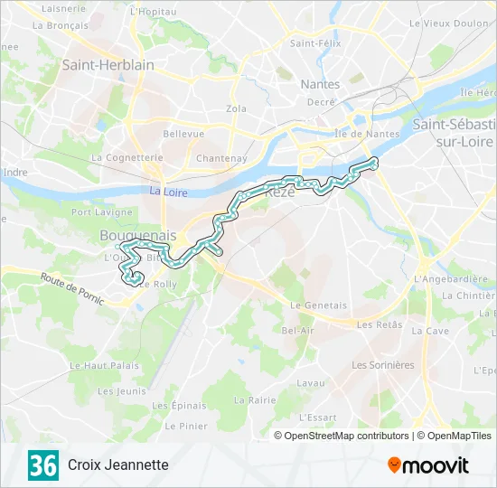 36 Bus Line Map