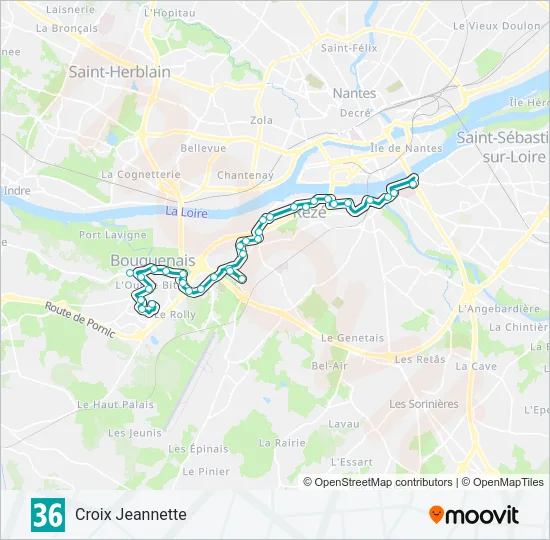36 Bus Line Map