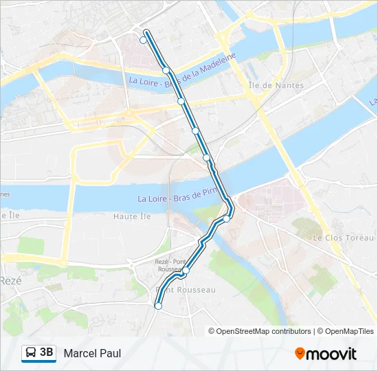 3B Bus Line Map