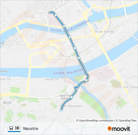 3B Bus Line Map