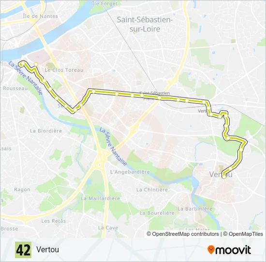 42 Bus Line Map