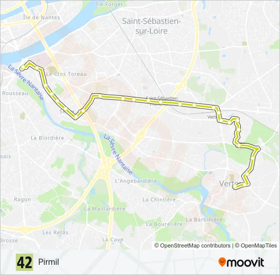 42 Bus Line Map