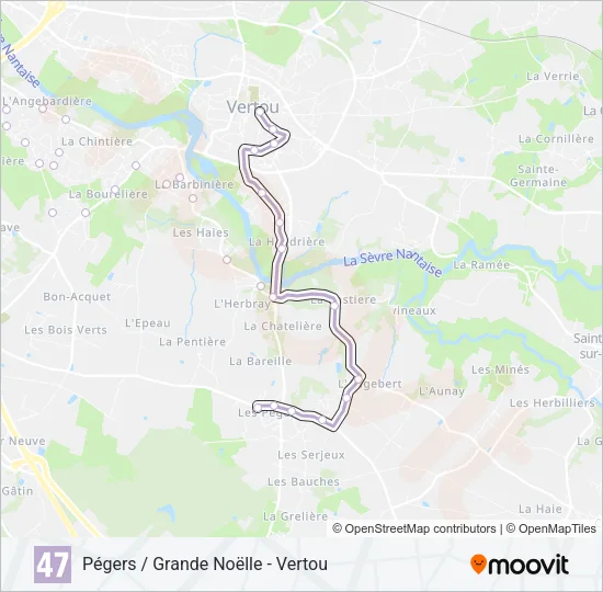 47 Bus Line Map