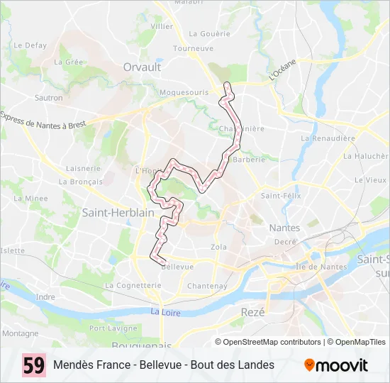 59 Bus Line Map