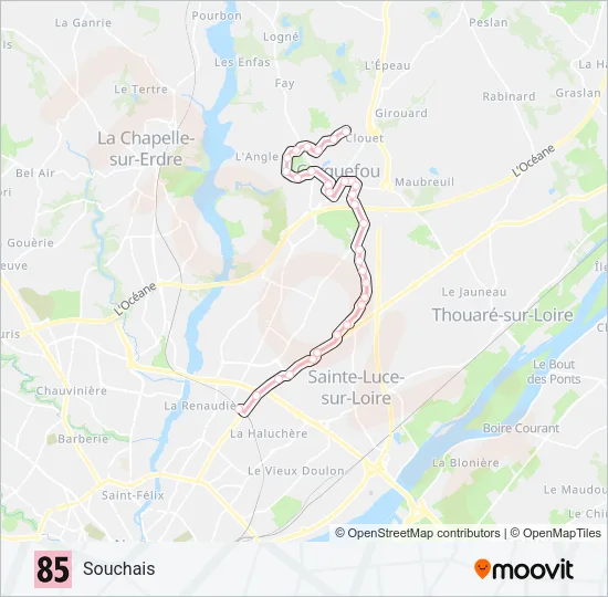 85 Bus Line Map