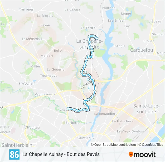 86 Bus Line Map