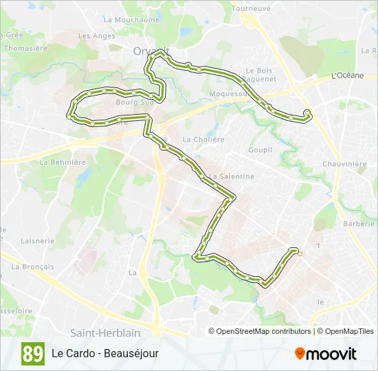 89 Bus Line Map