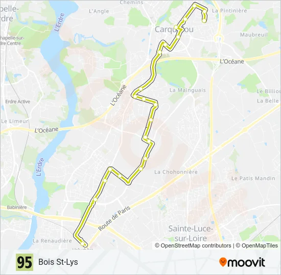 95 Bus Line Map