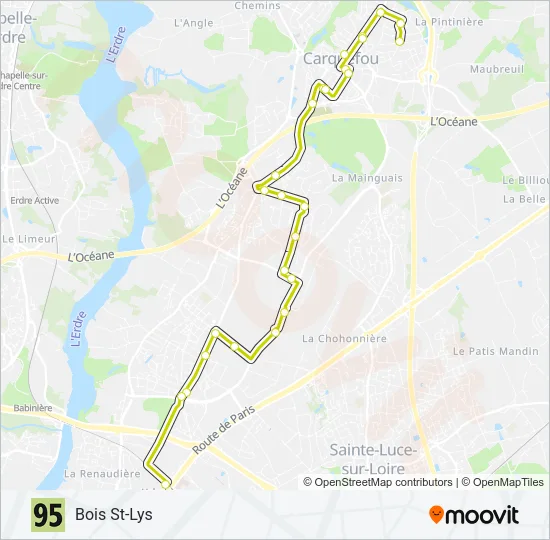 95 Bus Line Map