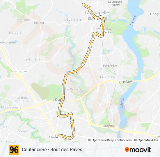 96 Bus Line Map
