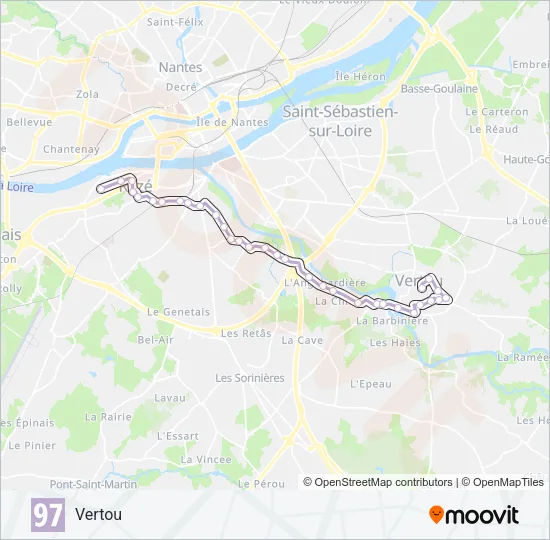 97 Bus Line Map