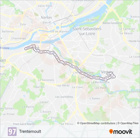 97 Bus Line Map