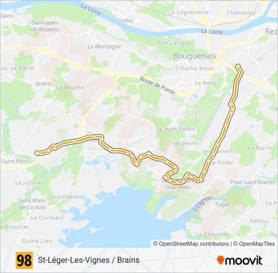 98 Bus Line Map