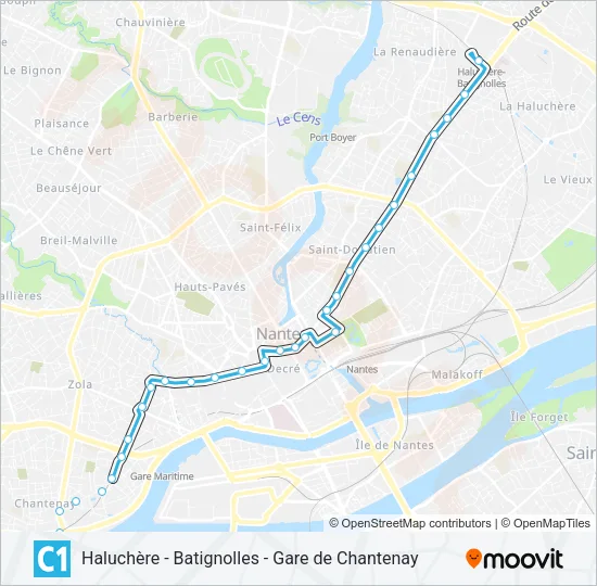 C1 Bus Line Map