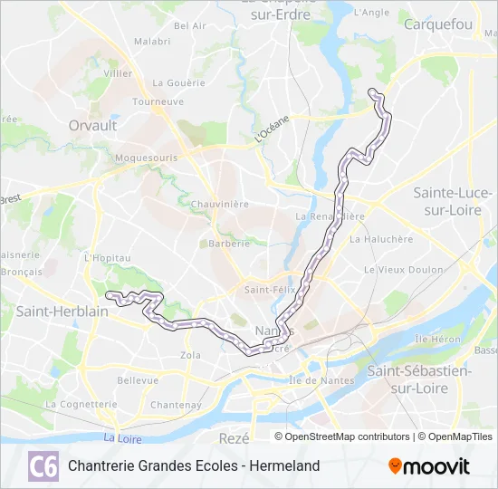 C6 Bus Line Map
