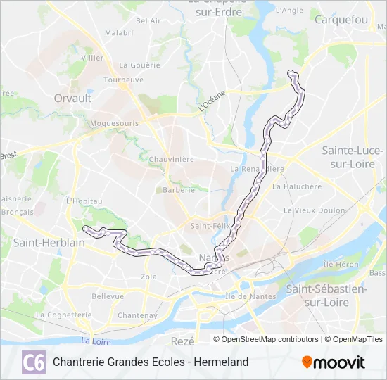 C6 Bus Line Map