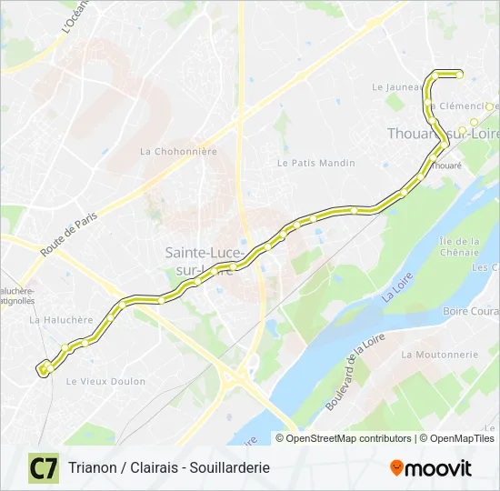 C7 Bus Line Map