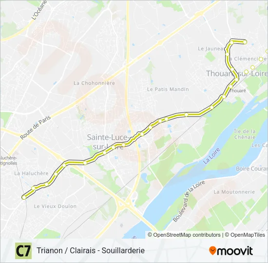 C7 Bus Line Map