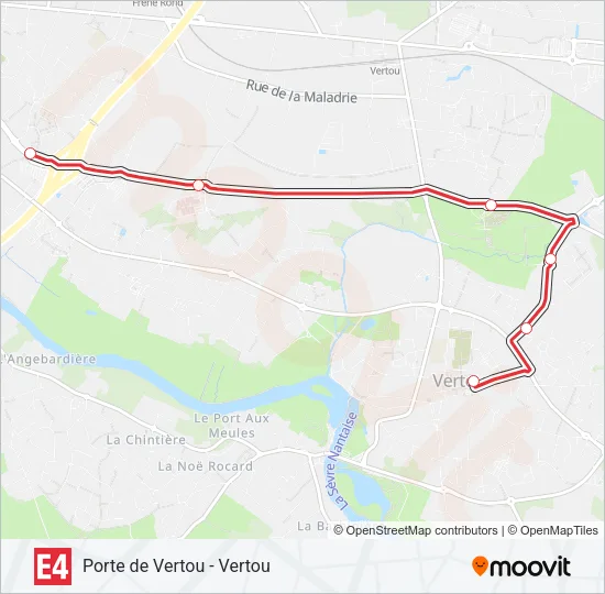 E4 Bus Line Map