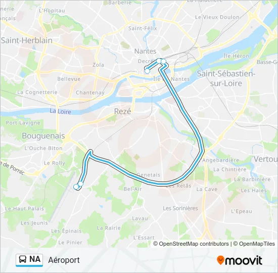 NA Bus Line Map