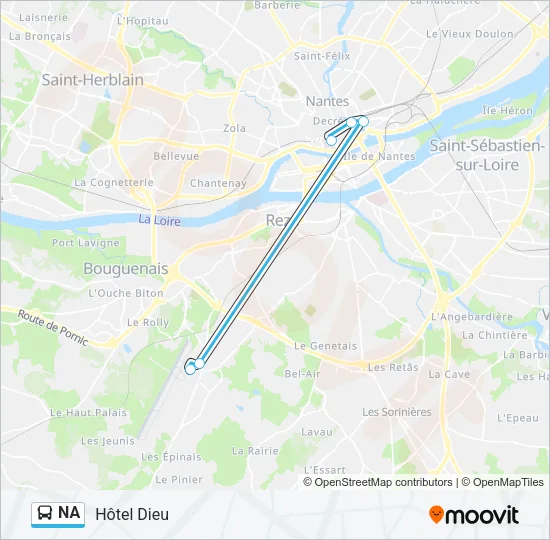 NA Bus Line Map