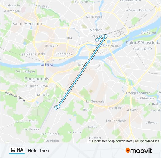 NA bus Line Map