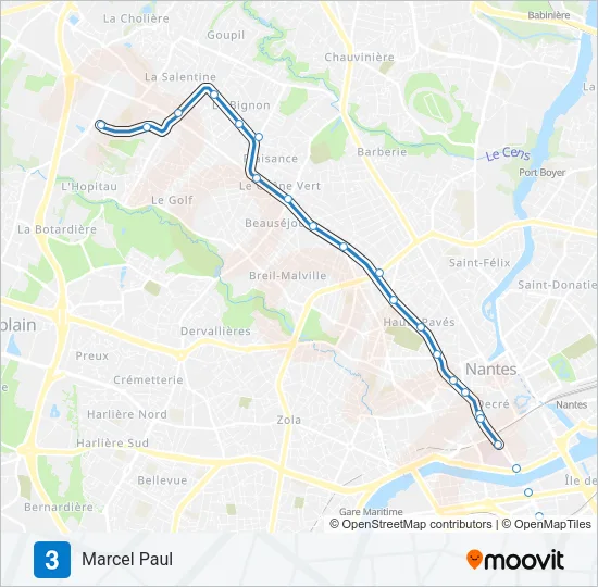 3 Light Rail Line Map