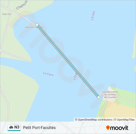 N3 Ferry Line Map