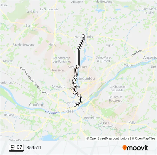 C7 Train Line Map