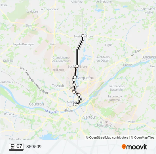 C7 Train Line Map