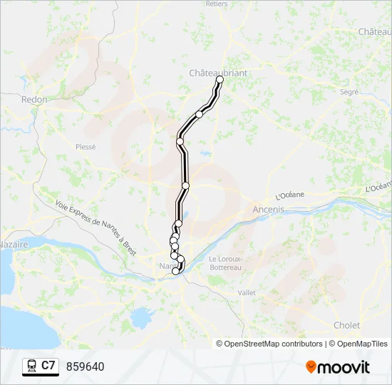 C7 Train Line Map