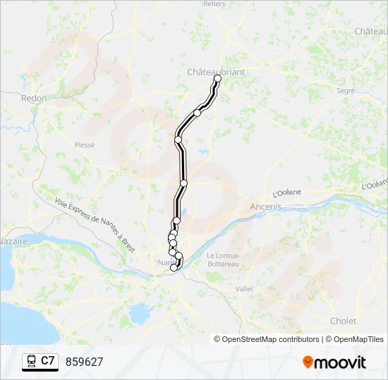 C7 Train Line Map