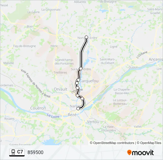 C7 Train Line Map