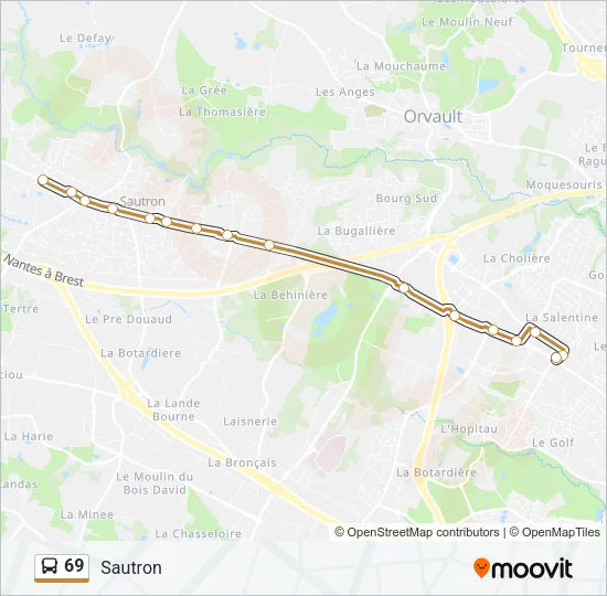 69 Bus Line Map