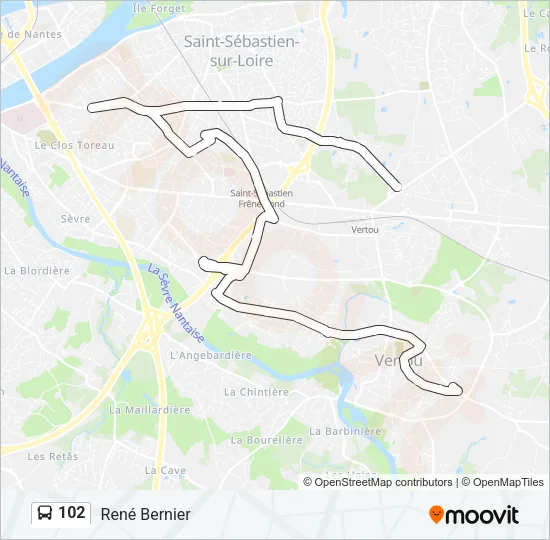 102 Bus Line Map